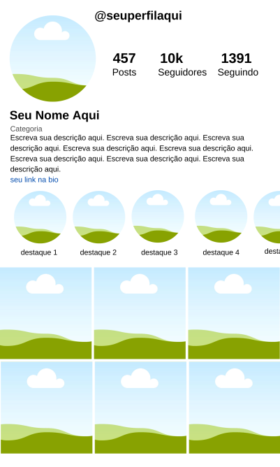 Template Feed do Instagram